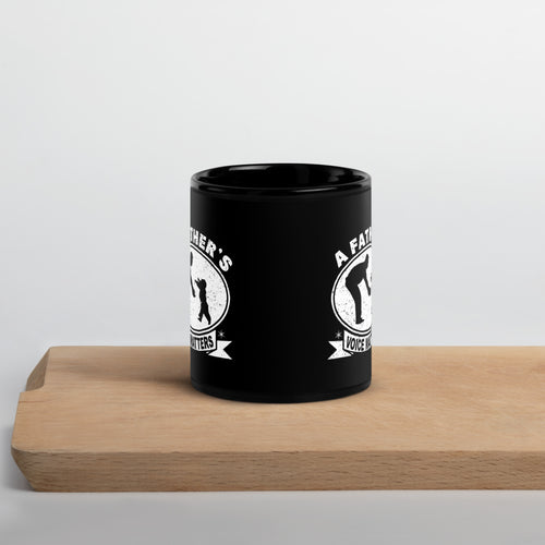 A Father's Voice Matter - Black Glossy Mug