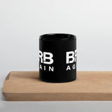 BRB Again - Black Glossy Mug