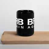 BRB Again - Black Glossy Mug