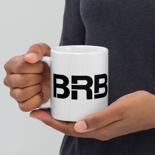 BRB - White glossy mug